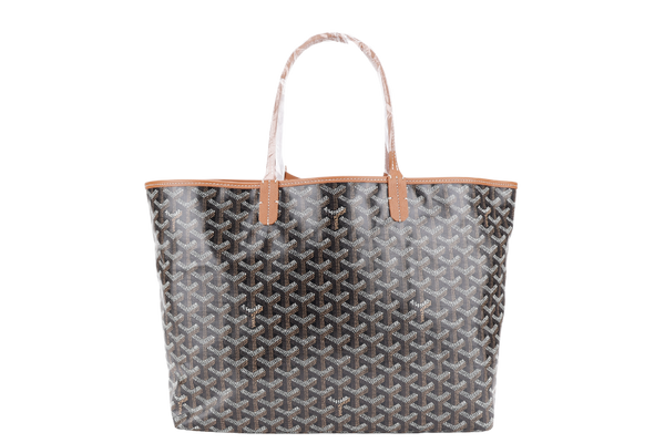 GOYARD SAINT LOUIS PM BAG BLACK AND TAN COLOR WITH DUST COVER