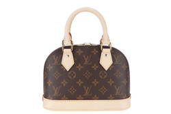 LOUIS VUITTON M46990 MONOGRAM ALMA BB WITH DUST COVER AND BOX