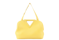 BOTTEGA VENETA MIRABELLE MEDIUM YELLOW POINT BAG WITH DUST COVER