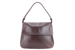 CHANEL VINTAGE DARK BROWN LEATHER HOBO BAG (577xxxx} NO CARD NO DUST COVER