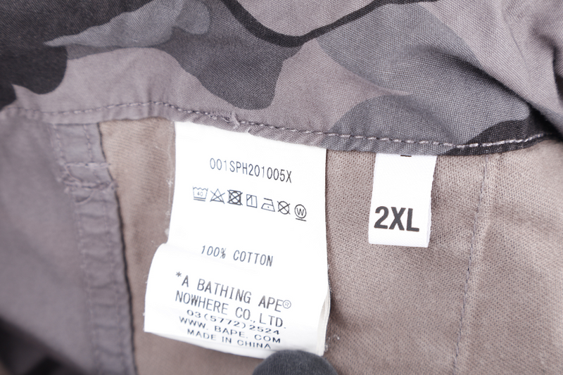 BAPE URSUS MILITARY SHORTS GREY 2XL