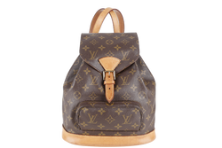 LOUIS VUITTON M51136 MONTSOURIS MM BACKPACK MONOGRAM COATED CANVAS GOLD HARDWARE NO DUST COVER