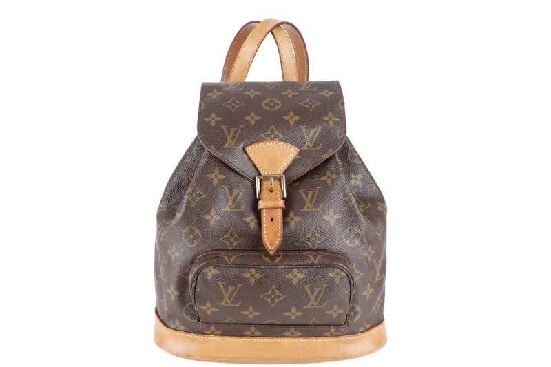 LOUIS VUITTON M51136 MONTSOURIS MM BACKPACK MONOGRAM COATED CANVAS GOLD HARDWARE NO DUST COVER