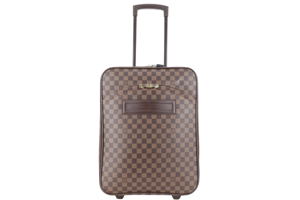 LOUIS VUITTON N23293 PEGAS 45 LUGGAGE BAG DAMIER EBENE CANVAS GOLD HARDWARE