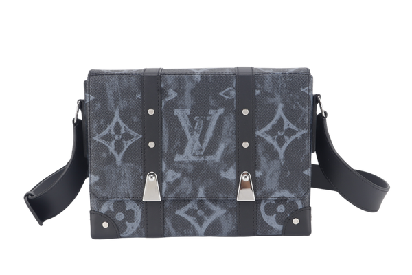 LOUIS VUITTON TRUNK MESSENGER (M57271) MONOGRAM PASTEL NOIR CANVAS WITH DUST COVER AND BOX