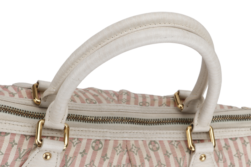 LOUIS VUITTON MINI LIN PINK CANVAS TWO WAY USE SHOULDER BAG, WITH STRAP & DUST COVER