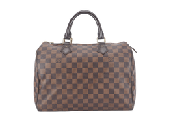 LOUIS VUITTON SPEEDY 30 (N41364) DAMIER EBENE CANVAS GOLD HARDWARE WITH KEYS&LOCK AND DUST COVER