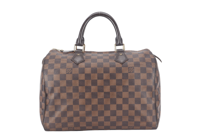 LOUIS VUITTON SPEEDY 30 (N41364) DAMIER EBENE CANVAS GOLD HARDWARE WITH KEYS&LOCK AND DUST COVER