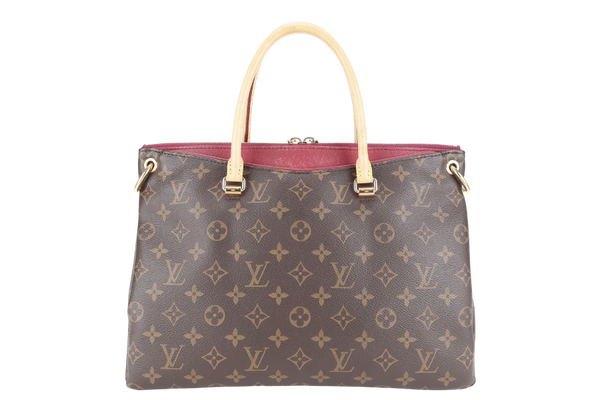 LOUIS VUITTON PALLAS MM MONOGRAM CERISE INTERIOR CANVAS GOLD HARDWARE WITH STRAPS AND DUST COVER