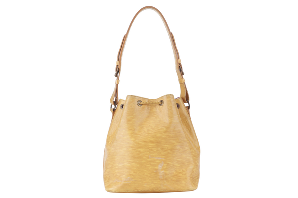 LOUIS VUITTON PETIT NOE DRAWSTRING SHOULDER BAG (M44101) YELLOW EPI LEATHER GOLD HARDWARE NO DUST COVER