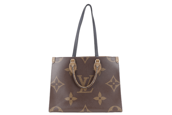 LOUIS VUITTON M45321 ONTHEGO MM REVERSE MONOGRAM CANVAS GOLD HARDWARE WITH DUST COVER AND BOX