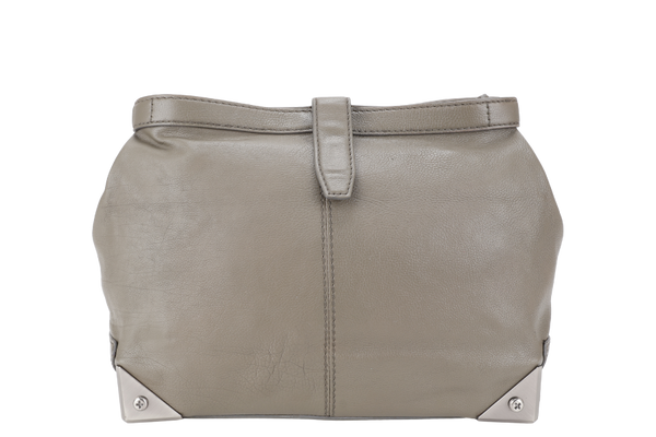 ALEXANDER WANG GREY CALF LEATHER CLUTCH BAG NO DUST COVER
