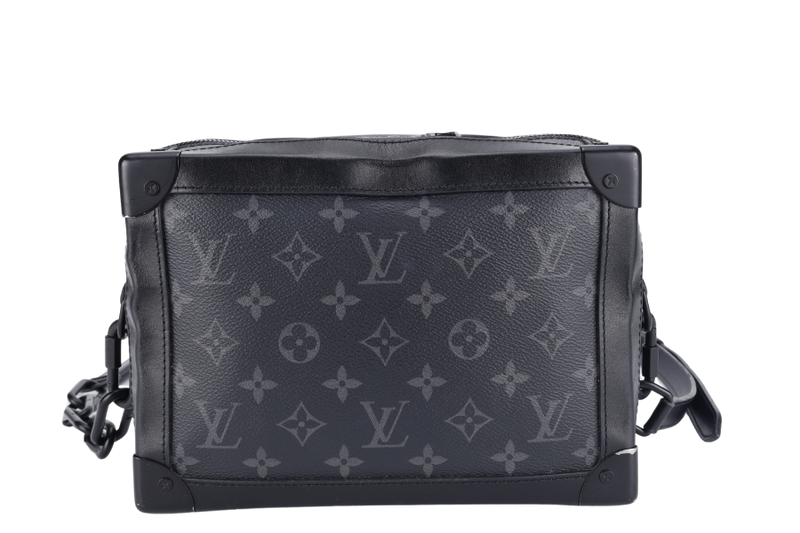 LOUIS VUITTON M44730 SOFT TRUNK MONOGRAM ECLIPSE CANVAS BLACK HARDWARE WITH DUST COVER