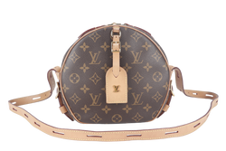 LOUIS VUITTON BOITE CHAPEAU SOUPLE MM BROWN MONOGRAM CANVAS GOLD HARDWARE WITH DUST COVER