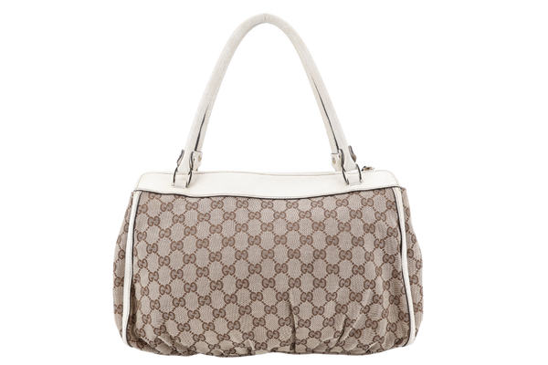 GUCCI BROWN GG CANVAS ABBEY-D RING TOTE BAG NO DUST COVER