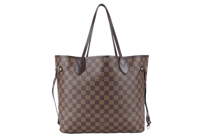 LOUIS VUITTON NEVERFULL MM (N40600) DAMIER EBENE CANVAS GOLD HARDWARE NO DUST COVER