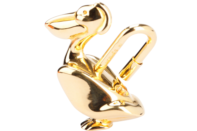 Hermes Pelican Gold Lock Charm