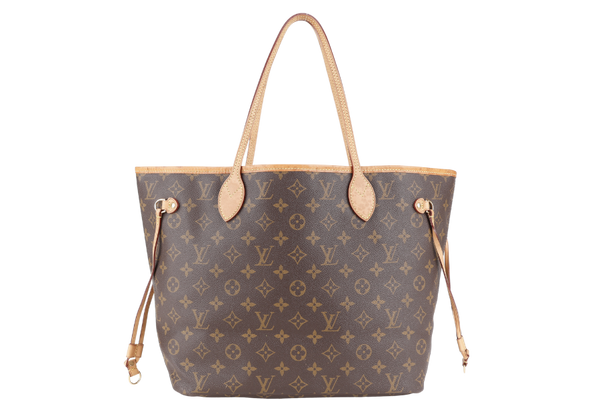LOUIS VUITTON M46975 NEVERFULL MM MONOGRAM CANVAS GOLD HARDWARE WITH DUST COVER