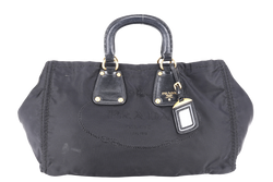 PRADA BN1995 NYLON TOTE NERO WITH CARD NO DUST COVER