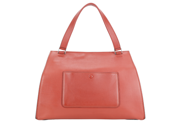 CELINE RED EDGE SHOULDER BAG SILVER HARDWARE NO DUST COVER