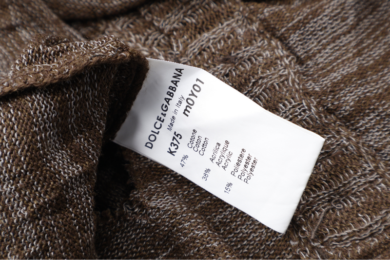 DOLCE & GABBANA BROWN CARDIGAN SIZE 48