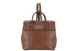 MULBERRY BAYSWATER TOTE BACKPACK BROWN LEATHER GOLD HARDWARE WITH BACKPACK STRAP AND DUST COVER