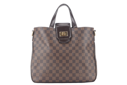 LOUIS VUITTON ROSEBERY CABAS (N41177) DAMIER EBENE CANVAS GOLD HARDWARE WITH DUST COVER AND STRAPS