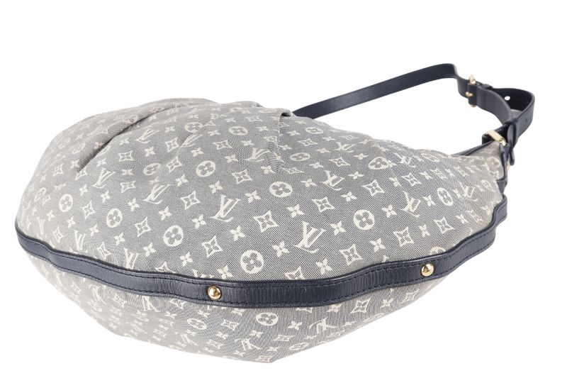 LOUIS VUITTON M40404 IDYLLE RHAPSODY MM NAVY BLUE MONOGRAM CANVAS GOLD HARDWARE WITH DUST COVER
