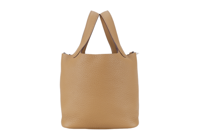 HERMES PICOTIN 18 BEIGE DE WEIMAR CLEMENCE LEATHER GOLD HARDWARE STAMP B (YEAR 2023) WITH DUST COVER, LOCK&KEYS AND BOX