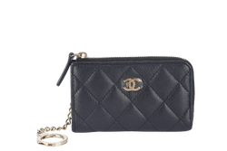 CHANEL L SHAPE ZIPPY CARD HOLDER (2836xxxx) BLACK CAVIAR LGHW NO CARD WITH BOX