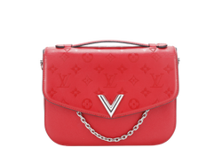 LOUIS VUITTON VERY MESSENGER (M51682) RUBIS MONOGRAM LEATHER GOLD HARDWARE WITH SLING AND DUST COVER