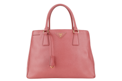 PRADA BN1874 TAMARIS PEACH COLOR SAFFIANO BAG WITH CARD AND STRAPS, NO DUST COVER