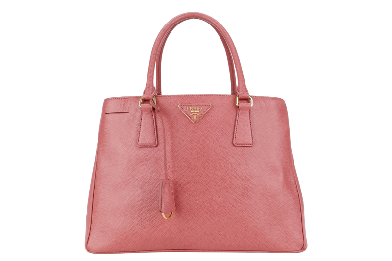 PRADA BN1874 TAMARIS PEACH COLOR SAFFIANO BAG WITH CARD AND STRAPS, NO DUST COVER