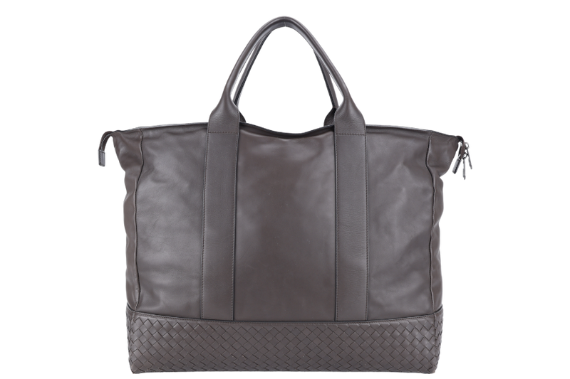 BOTTEGA VENETA WEEKEND BAG BROWN CALF LEATHER BHW WITH DUST COVER