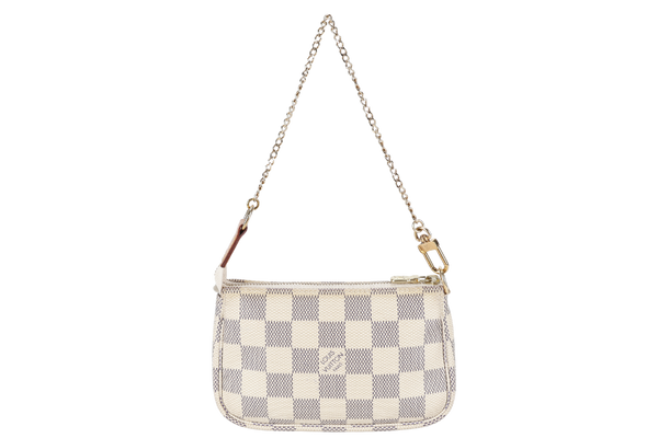 LOUIS VUITTON N58010 MINI POCHETTE DAMIER AZUR CANVAS GOLD HARDWARE