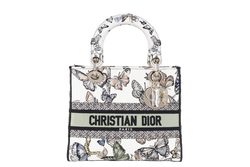CHRISTIAN DIOR LADY DIOR MEDIUM LADY D-LITE BAG (50-MA-0293) GOLD HARDWARE WITH STRAPS, CARD AND DUST COVER