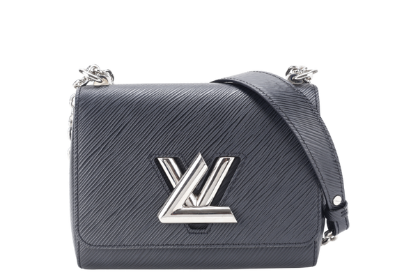 LOUIS VUITTON M21118 TWIST LOCK BLACK PM EPI LEATHER SILVER HARDWARE WITH MIRROR NO DUST COVER
