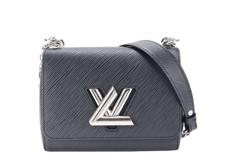 LOUIS VUITTON M21118 TWIST LOCK BLACK PM EPI LEATHER SILVER HARDWARE WITH MIRROR NO DUST COVER