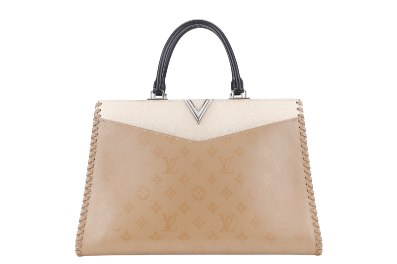 LOUIS VUITTON M51929 VERY ONE ZIPPED TOTE BAG MONOGRAM SESAME CREME SILVER HARDWARE WITH DUST COVER