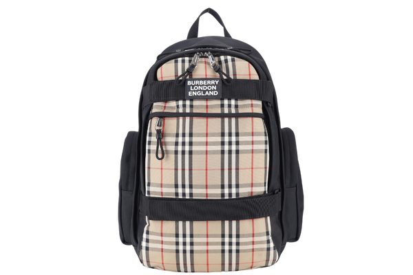 BURBERRY LONDON BACKPACK CHECKERED CANVAS BAG NO DUST COVER