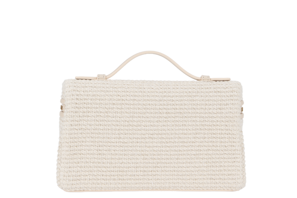 LORO PIANA EXTRA POCKET L19 COTTON LINEN NATURAL LOTUS ROOT (B4BB) WITH STRAP, DUST COVER AND BOX