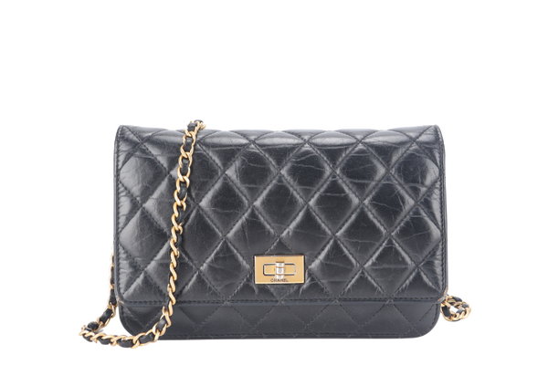 CHANEL WOC (2224xxxx) BLACK QUILTED AGED CALFSKIN GOLD HARDWARE NO DUST COVER