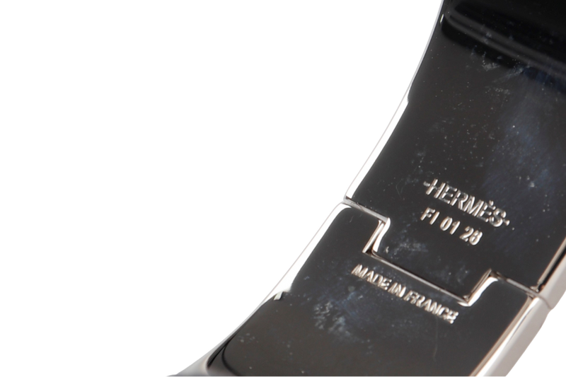 Hermes Clic Clac 2cm MM Size, Gris Orage Color, Silver Hardware, with Dust Cover & Box