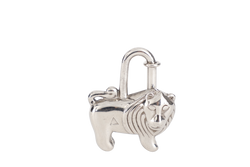 HERMES LION MOTIF SILVER PADLOCK