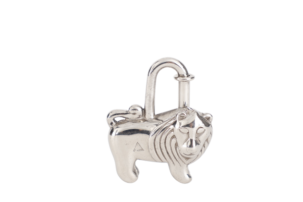 HERMES LION MOTIF SILVER PADLOCK