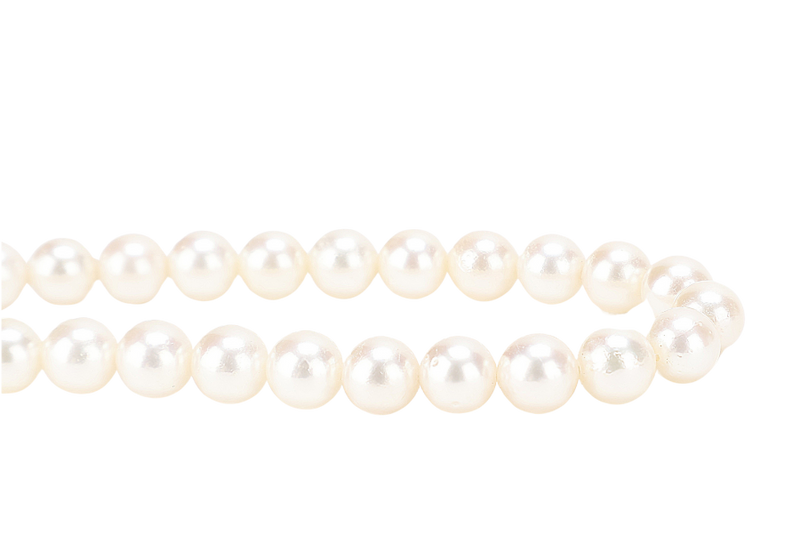 TASAKI PEARL NECKLACE 28.1G 6.5-7.0MM SV SETTINGS 40CM WITH BOX