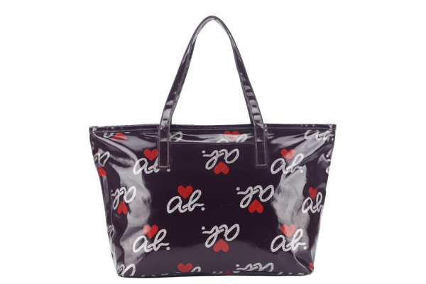 AGNES B LOVE HEART SHAPE TOTE BAG WITH DUST COVER