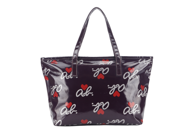 AGNES B LOVE HEART SHAPE TOTE BAG WITH DUST COVER