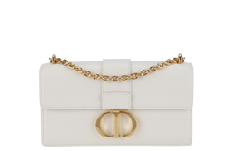 CHRISTIAN DIOR 30 MONTAIGNE EAST-WEST BAG LIGHT LATTE CALFSKIN GOLD HARDWARE WITH DUST COVER AND BOX