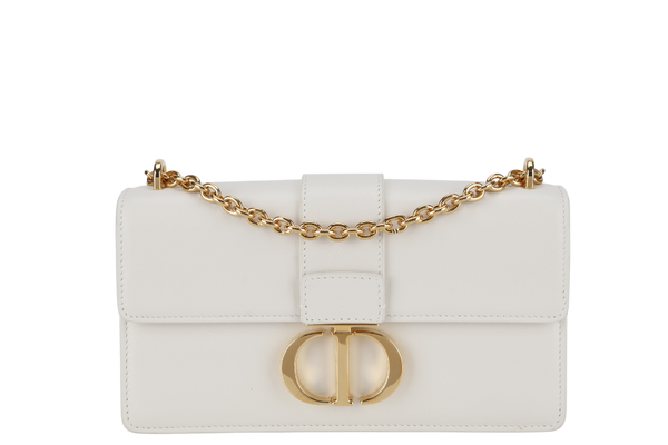 CHRISTIAN DIOR 30 MONTAIGNE EAST-WEST BAG LIGHT LATTE CALFSKIN GOLD HARDWARE WITH DUST COVER AND BOX